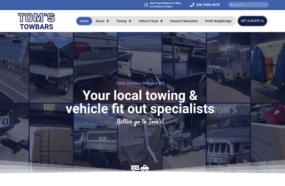 local trade website design